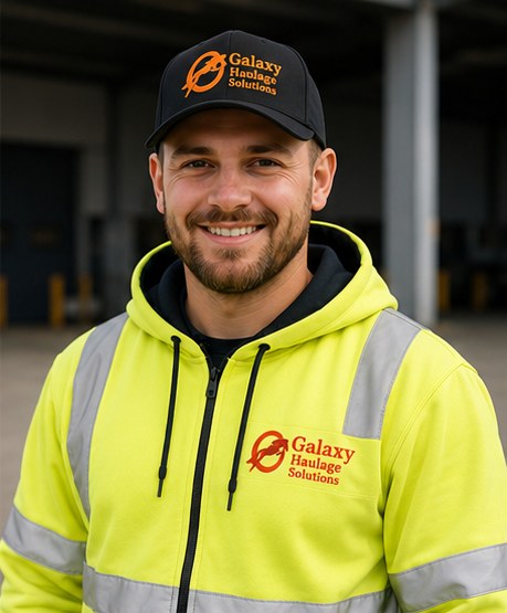 Galaxy Haulage Solutions driver ready for outside driver hire